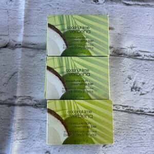 (3) New in Box Bath & Body Works Coconut Lime Verbena Cleansing Bar 1.5oz